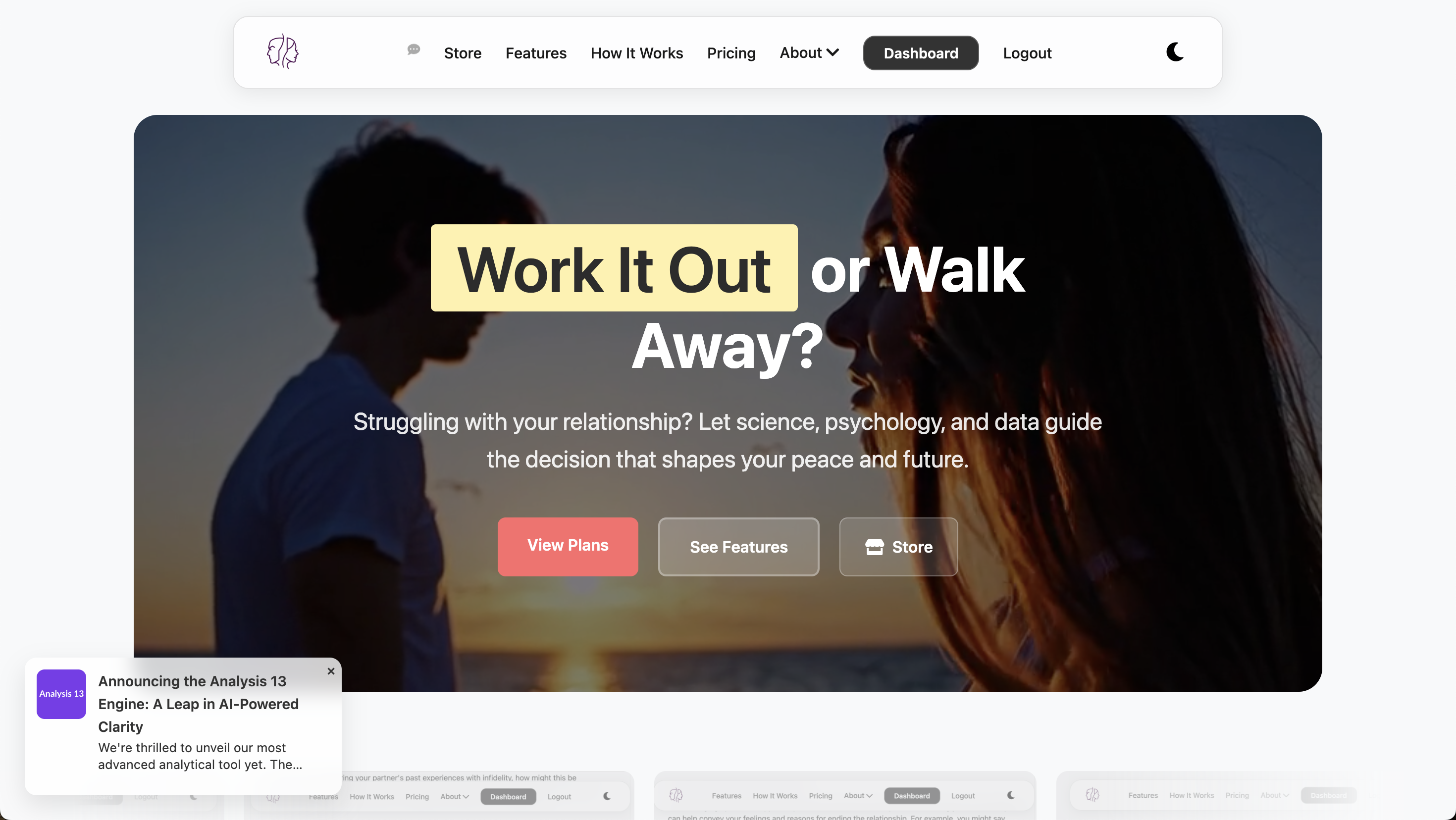 Screenshot of Breakup Helper
