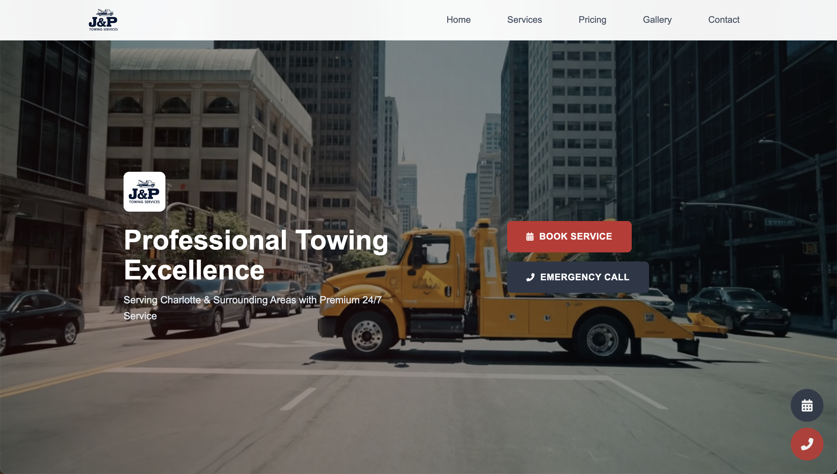 Screenshot of J&P Towing Services